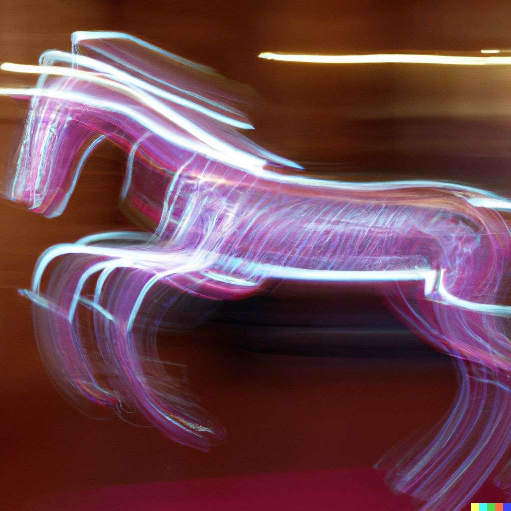 a horse, kinetic art